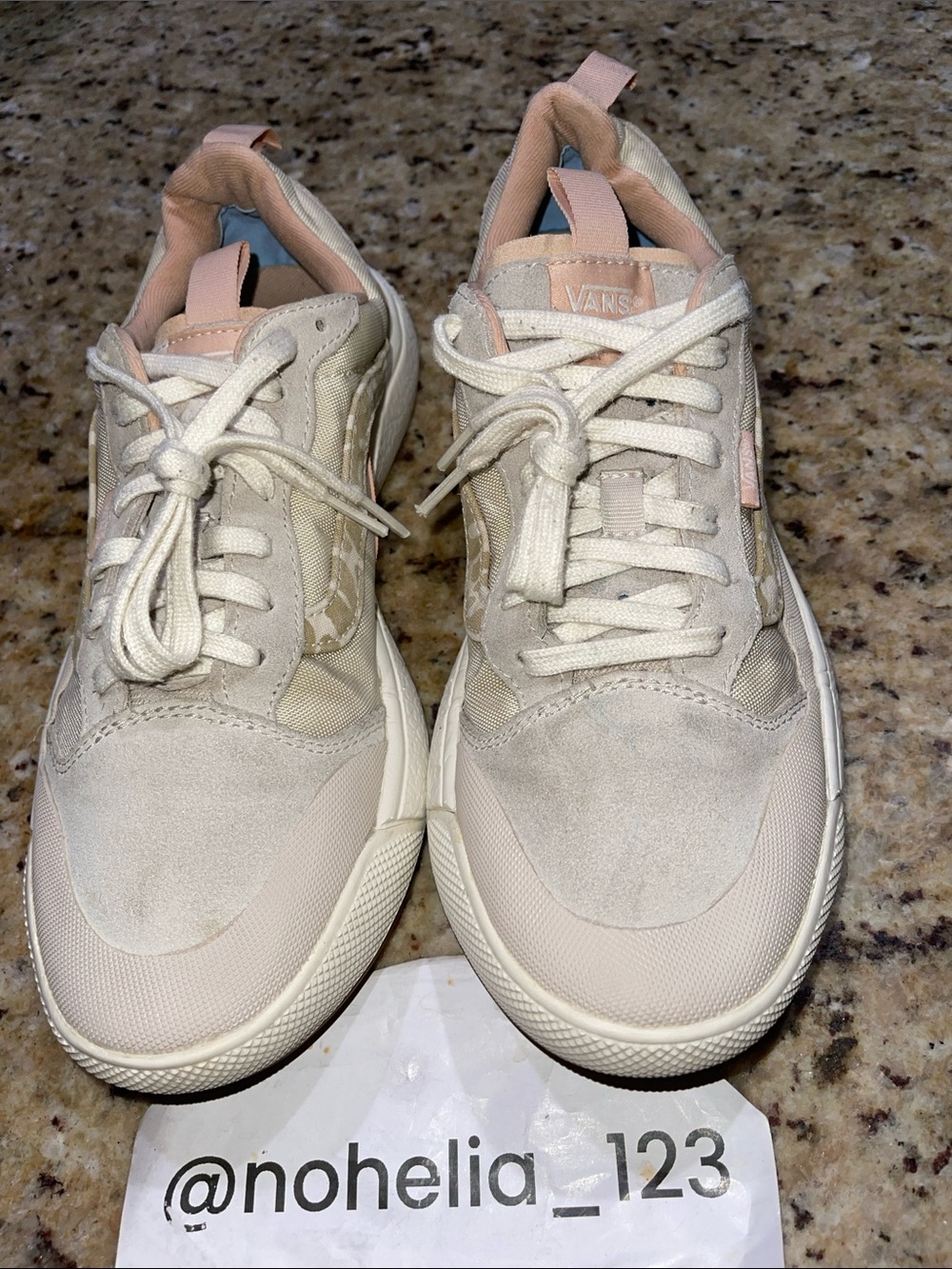 Vans UltraRange Pink and Cream Low-Top Sneakers
